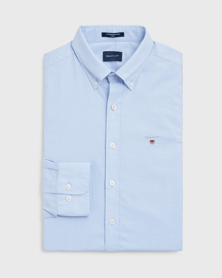 E&M Stores Gant Slim Fit Shirt Blue Clearance