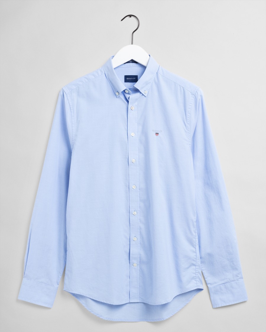 E&M Stores Gant Slim Fit Shirt Blue Clearance