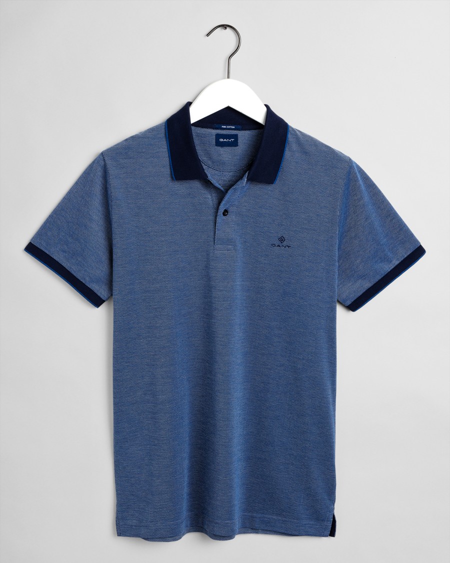 E&M Stores Gant Oxford Polo T-Shirt Blue Clearance