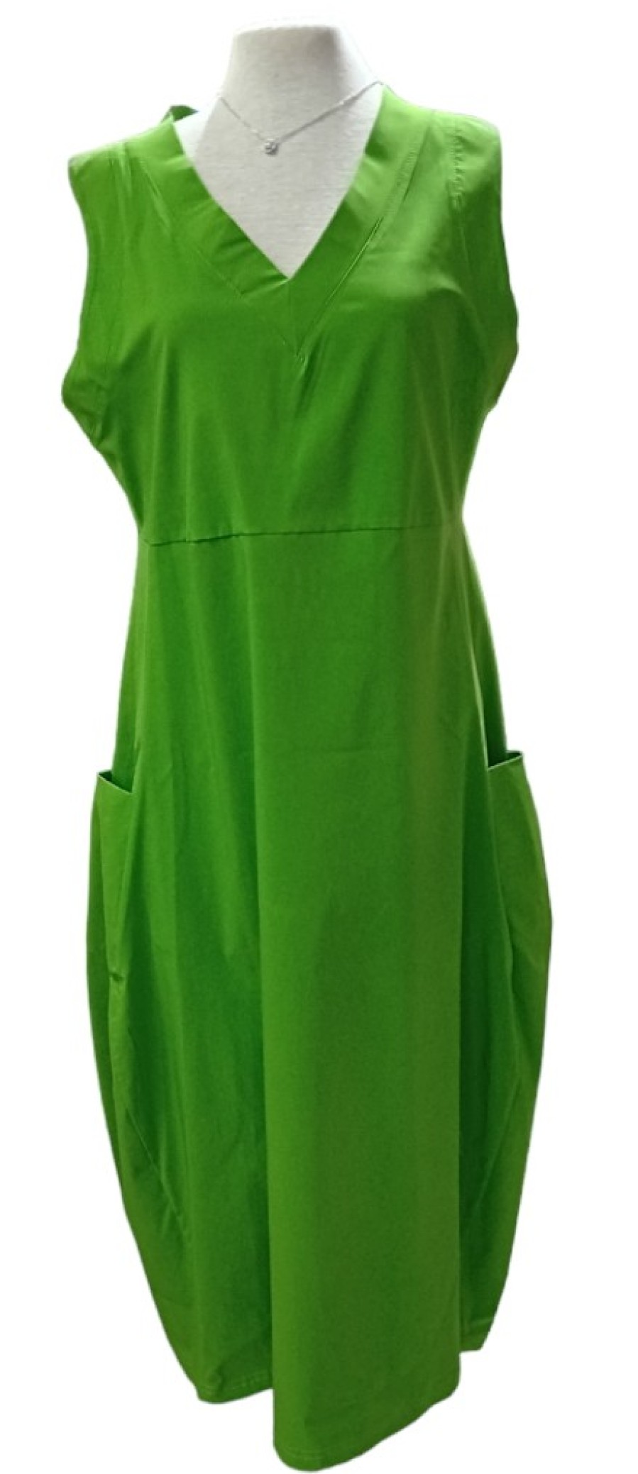 E&M Stores V Neck Dress Green Best