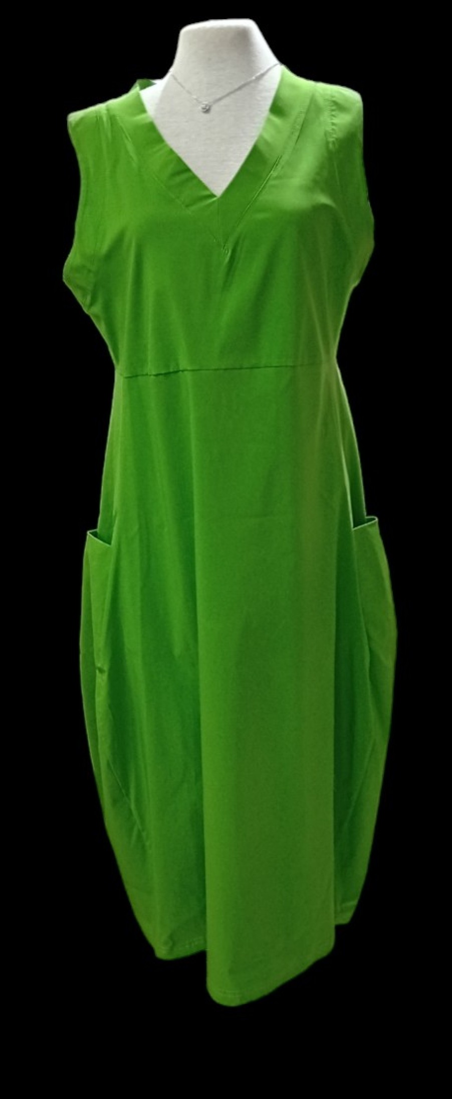 E&M Stores V Neck Dress Green Best