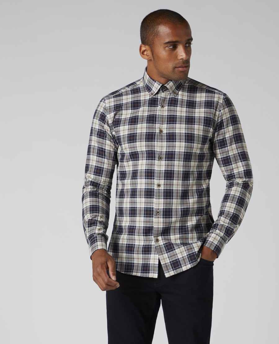 E&M Stores Slim Shirt Navy Best