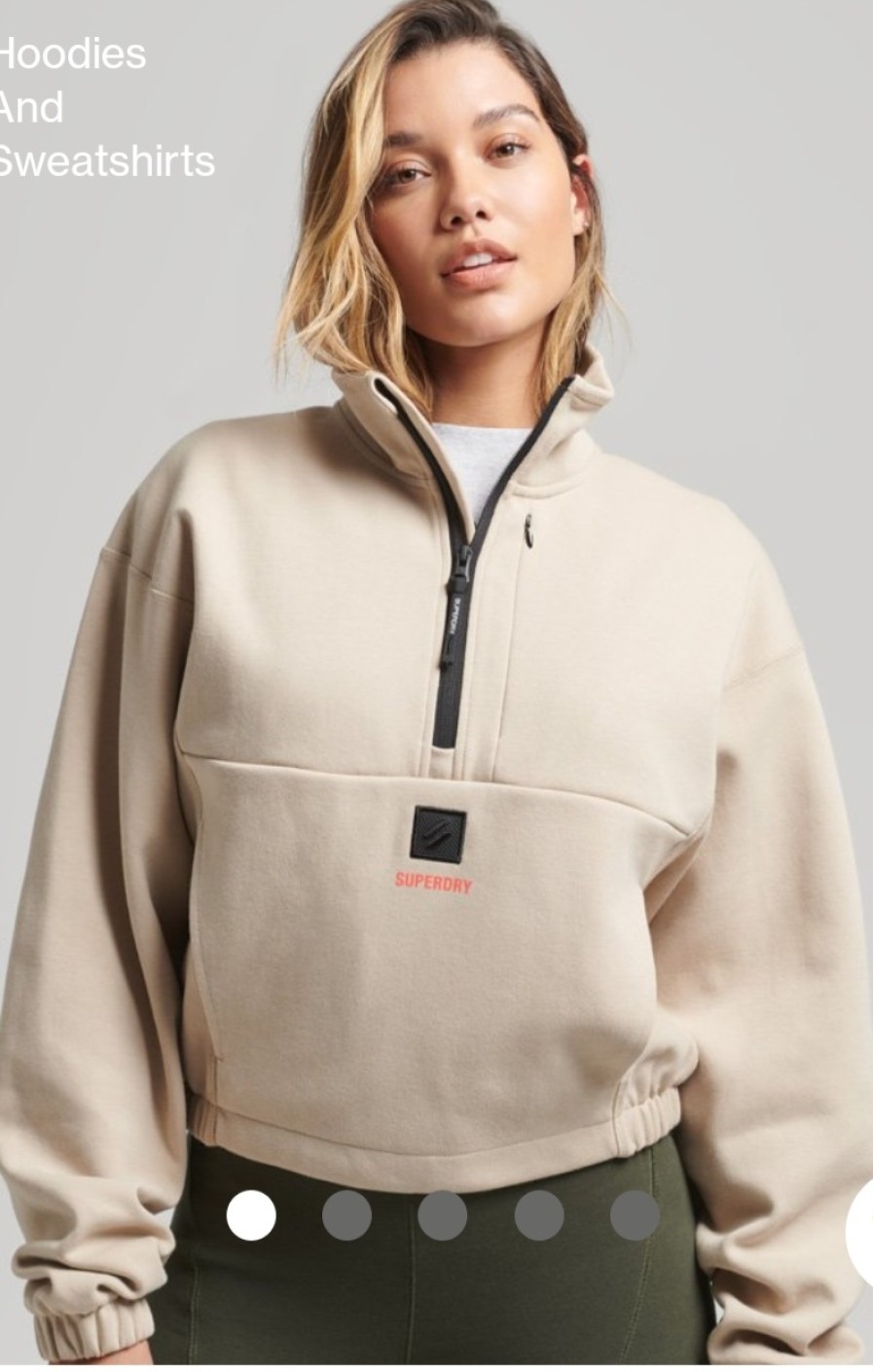 E&M Stores Superdry Boxy Sweat White Clearance