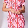 E&M Stores Print Dress Chilli New