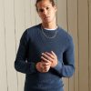 E&M Stores Super Dry Textured Crew Indigo Wholesale