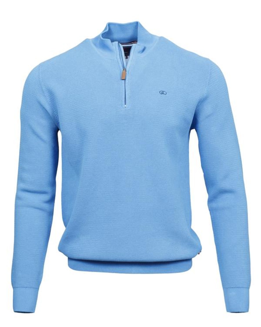 E&M Stores Andre Zip Sweater Blue Wholesale