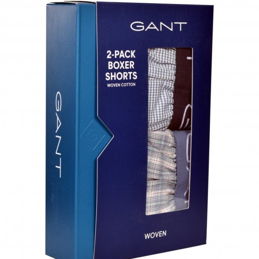 E&M Stores Gant 2 Pack Boxer Assorted Hot