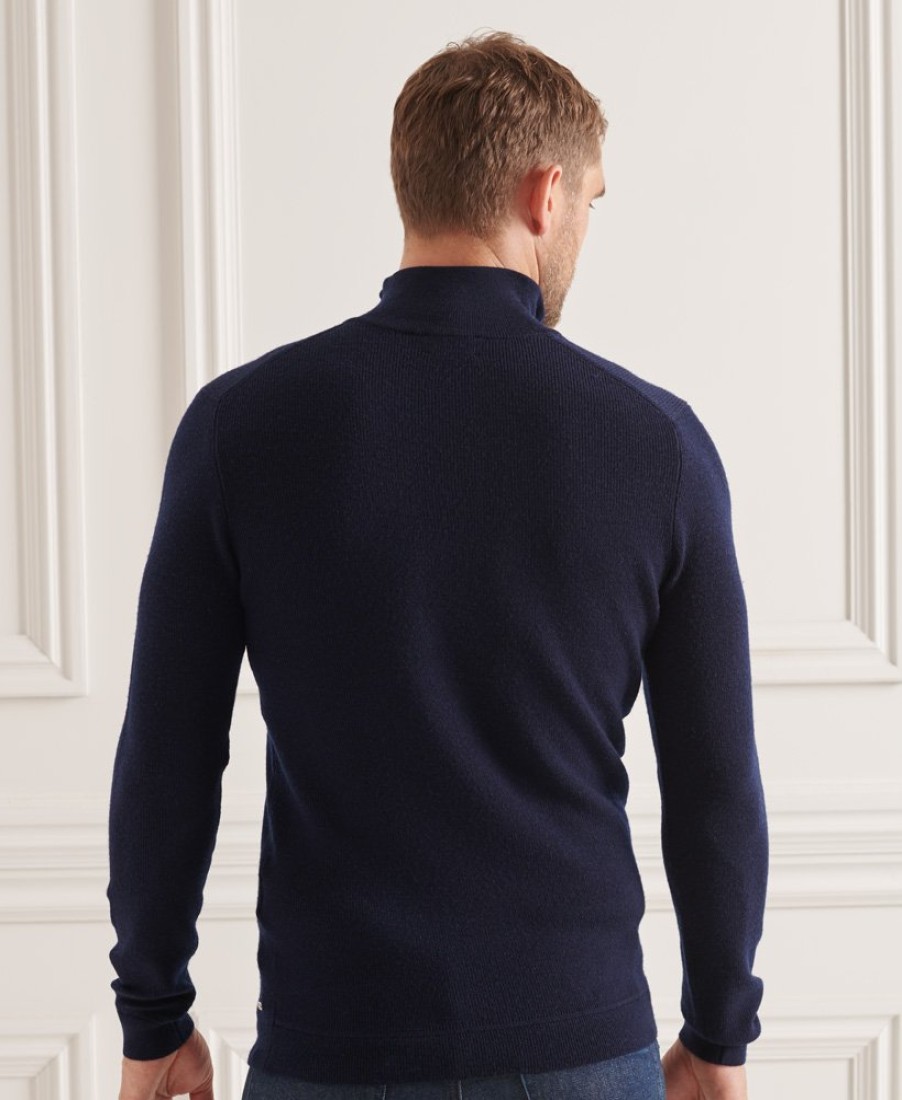 E&M Stores Superdry Zip Sweater Navy Best