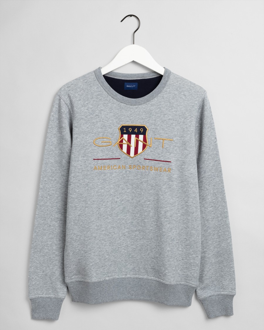 E&M Stores Gant Sweatshirt Grey Wholesale