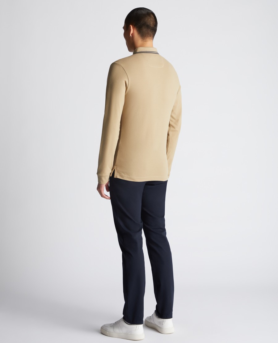 E&M Stores Remus Polo Long Sleeve Beige Wholesale