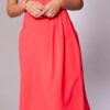 E&M Stores Drape Neck Dress Chilli Hot