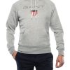 E&M Stores Gant Shield Hoodie Grey Clearance