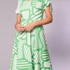 E&M Stores Print Dress Geo Apple Hot