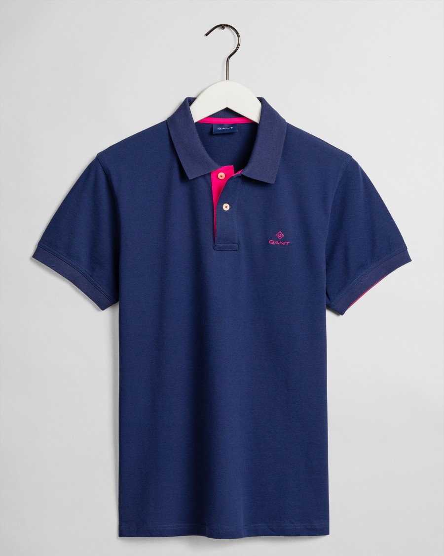 E&M Stores Gant Polo Tee Deep Blue Wholesale