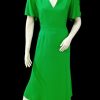 E&M Stores Caroline Kill Dress Green Hot