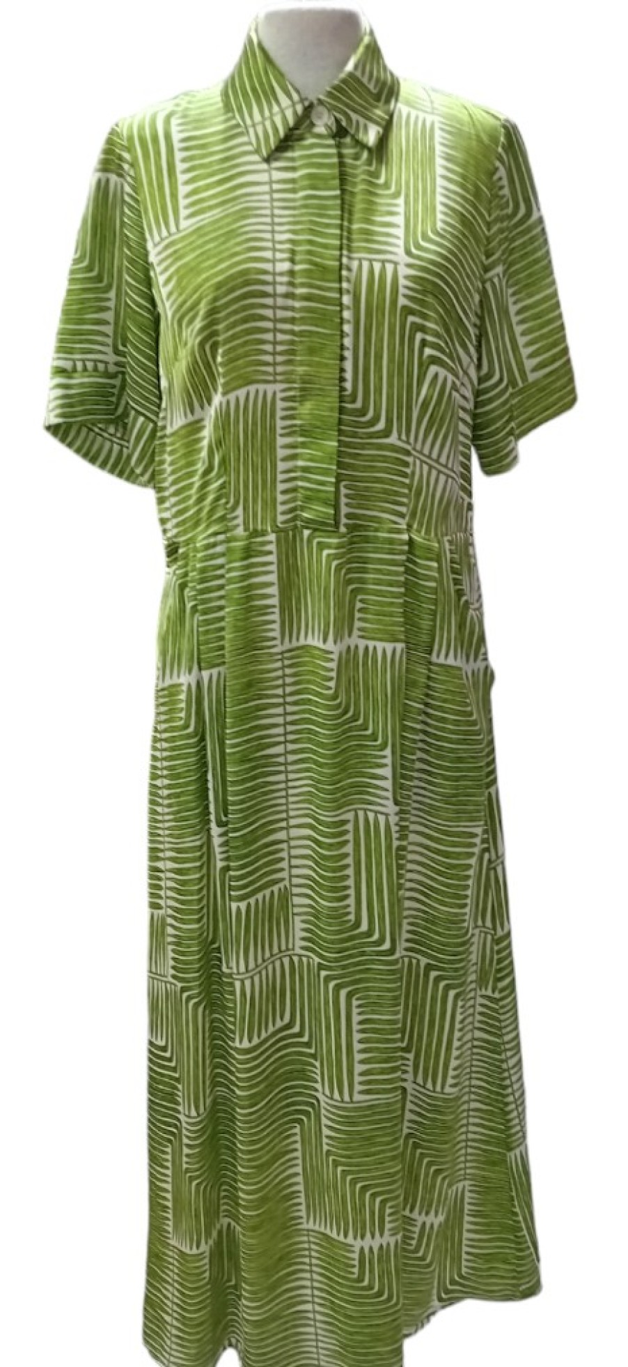 E&M Stores Palm Print Derss Green Best